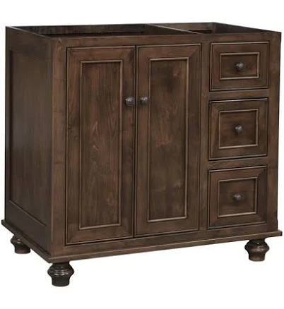 Amish Solid Wood French Country Freestanding Bathroom Vanity Cabinet