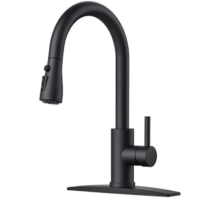 androme Gooseneck Single Handle Pull Down Sprayer Kitchen Faucet