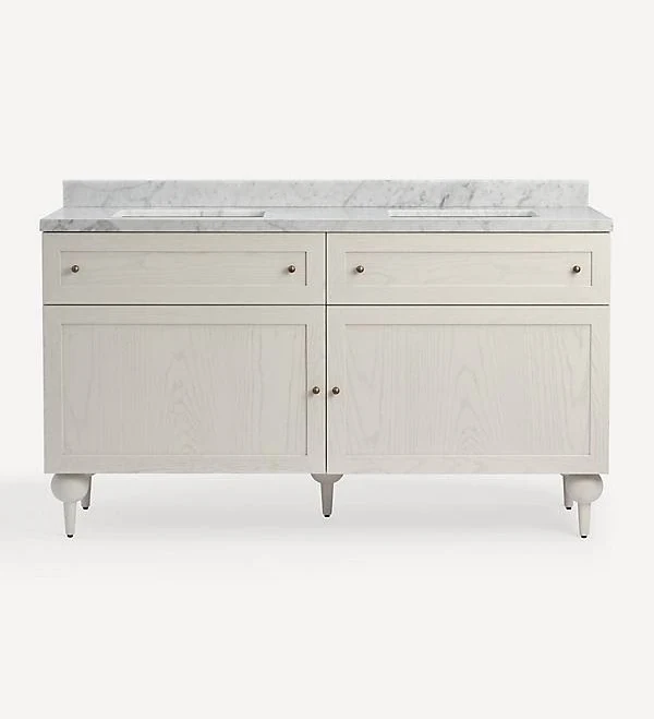 Anthropologie Fern Marble-Top Double Bathroom Vanity