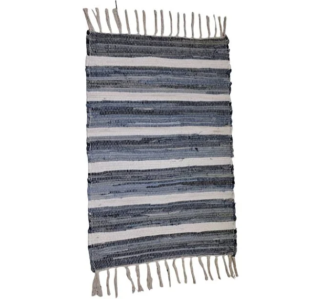 Ashland Blue & White Striped Chindi Rug
