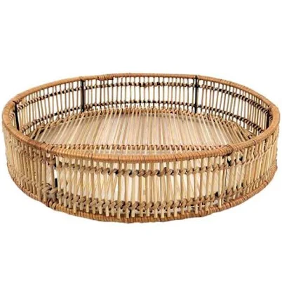 At Home Found & Fable Round Bamboo Tray