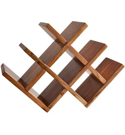 at Home Real Simple Acacia Wine Bottle Storage Rack