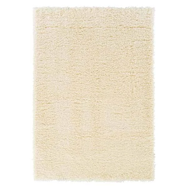 at Home Solid Ivory Shag Area Rug 5x7
