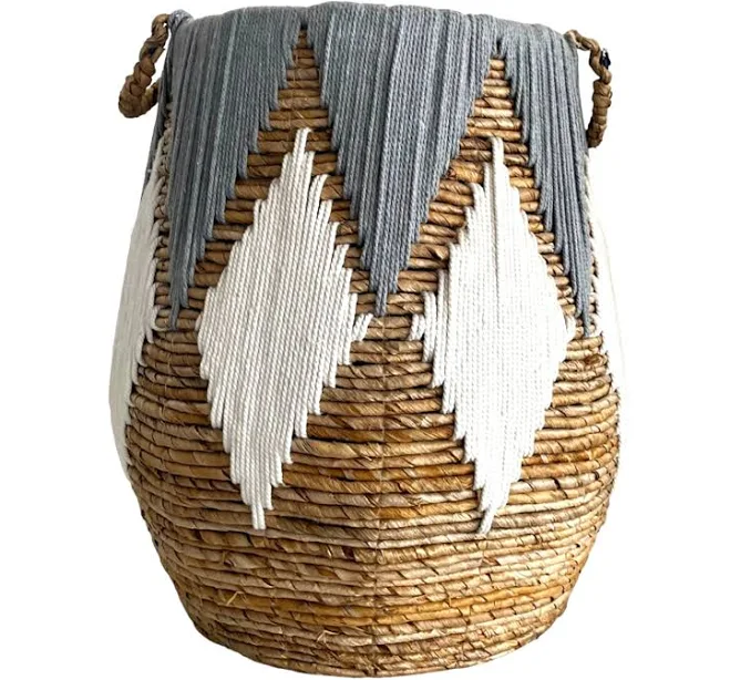 Basket Planter Libi Wajik Gunung White Grey