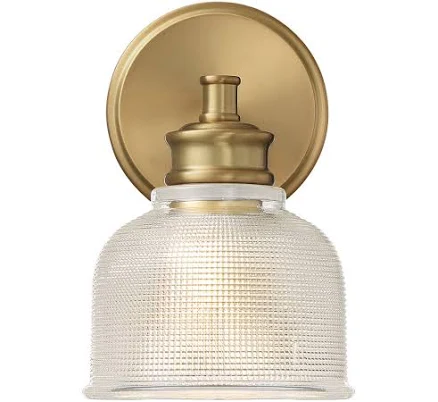 Beachcrest Home Coastal-Inspired Natural Brass Sconce