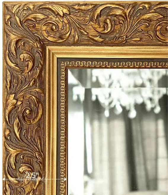 Bella French Ornate Embossed Framed Wall Mirror