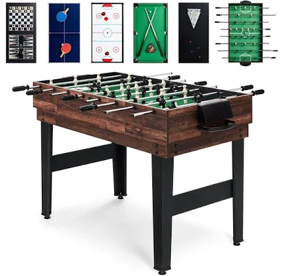 Best Choice Products 2x4ft 10-in-1 Combo Game Table Set w/ Hockey