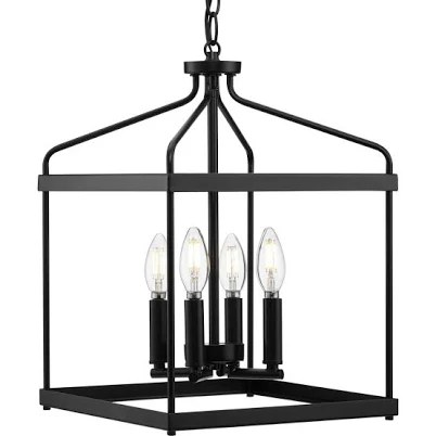 Better Homes & Gardens 4-Light Farmhouse Lantern Style Pendant Light