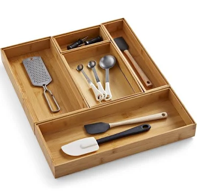 Better Homes & Gardens Bamboo Drawer Organizer 5pc Set