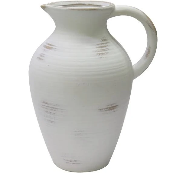 Better Homes & Gardens Hand Brushed Washed Ceramic Pitcher Vase