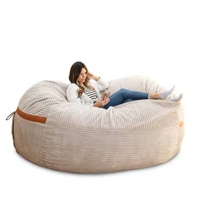 Big Joe Fuf Foam Filled Bean Bag Chair with Removable Cover