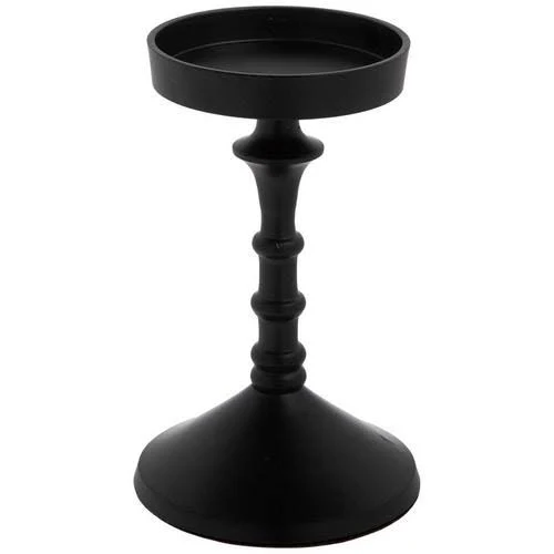 Black Metal Pillar Candle Holder