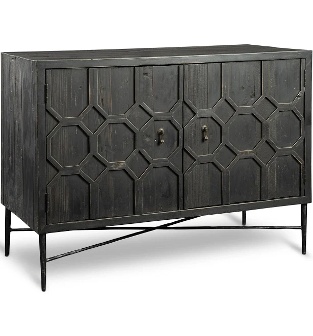 Black-Stained Reclaimed Pine Cabinet | Wisteria