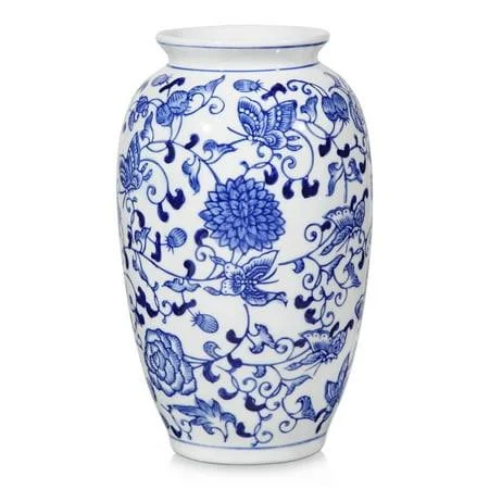 Blue and White Ceramic Vase