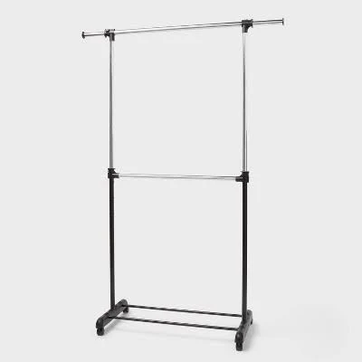 Brightroom Adjustable Double Rod Garment Rack