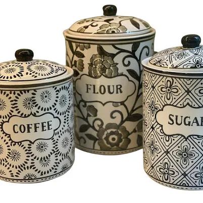 Canora Grey Ceramic / Porcelain Canister Set of 3