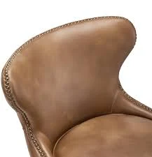 Caraline Leather Swivel Stool Counter Stool (26