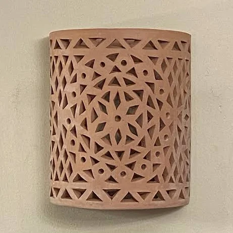 Clay wall sconce, Terracotta, handmade clay sconce, rustic wall sconce, eco frie