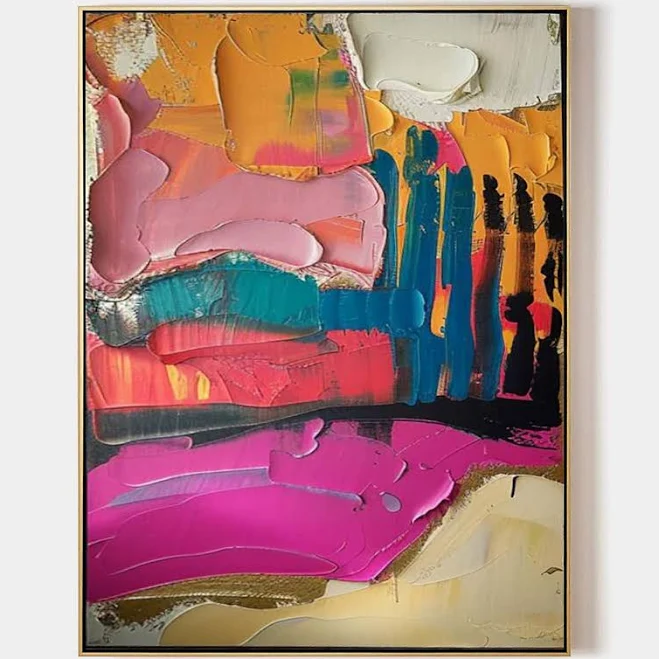 Colorful Abstract Texture Painting