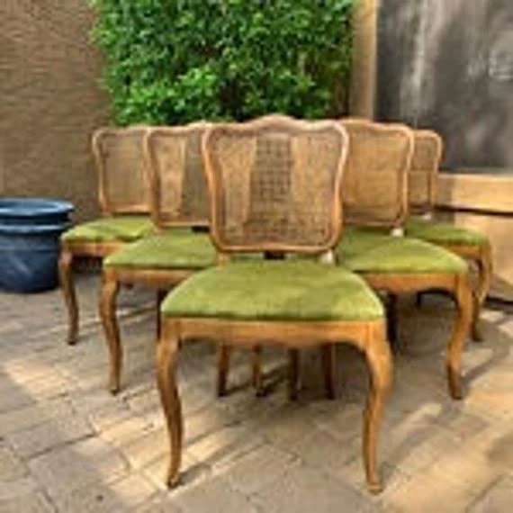 Colorful Pattern and Color Matching Boho Eclectic Dining Chairs - Set of Six