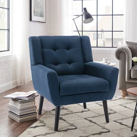 Corrigan Studio Bolanle Tufted Upholstered Wide Back Armchair
