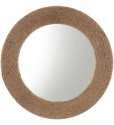 Cove Natural Jute Rope Round Wall Mirror