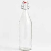 Crate & Barrel Airtight Glass Bottle