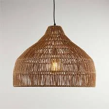 Crate & Barrel Cabo Large Woven Pendant Light