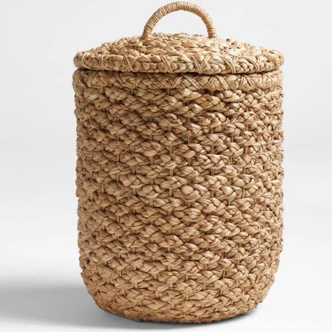 Crate & Barrel Emlyn Woven Hamper with Lid