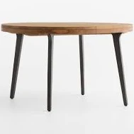 Crate & Barrel Lakin Extendable Round Dining Table