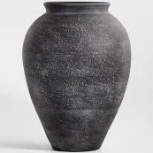 Crate & Barrel Ophelia Matte Black Large Vase