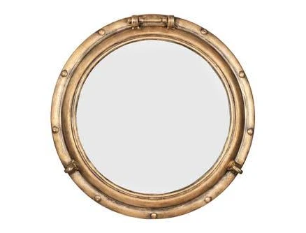 Creative Co-Op Round Metal Porthole Wall Mirror
