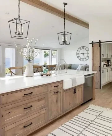 Cypress Designs Custom White Oak Kitchen Island