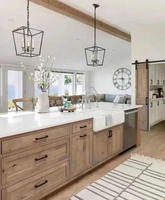 Cypress Designs Custom White Oak Kitchen Island