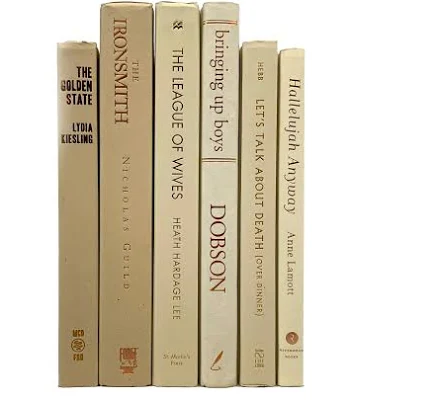 Decorative Books by Color - Neutral Beige Books for Home Decor - Staging Books C