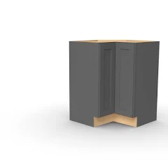 Diamond Express Jamestown 36-in W x 34.5-in H x 24-in D Gray Lazy Susan Corner B