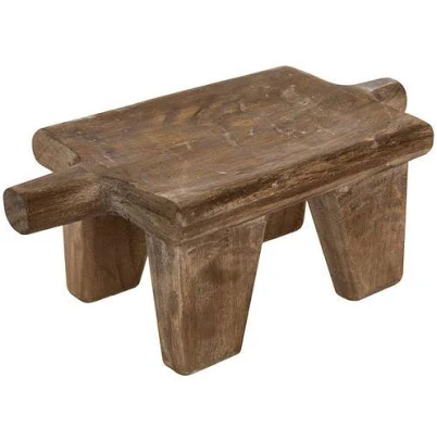 Distressed Wood Pillar Candle Holder