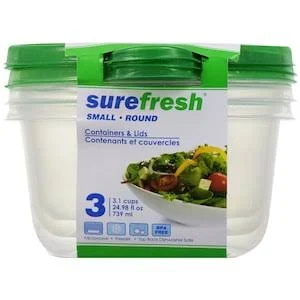 Dollar Tree Sure Fresh Rectangular Food Storage Containers