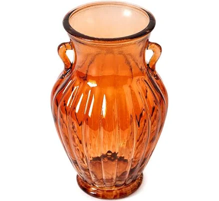 Drew Barrymore Beautiful Amber Glass Flower Vase