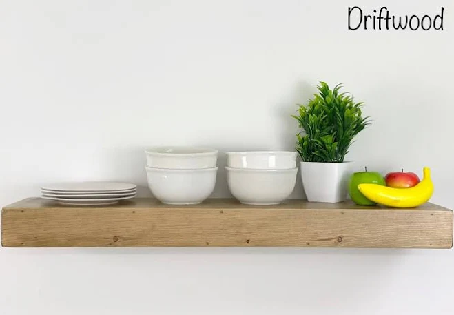 Driftwood Floating Shelves 24x6