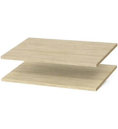 Easy Track 24 in. Wooden Organizer Closet Shelf (2 Pack)