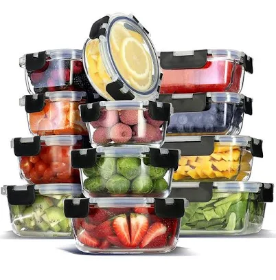 Eatex Glass Food Storage Containers with Lids