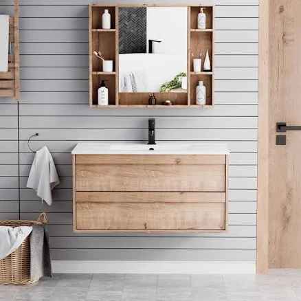 eclife 36 in. W x 18.1 in. D x 18.1 in. H Single Sink Floating