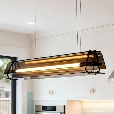 EFPERFECT Retro Industrial Pendant Light - Black Tubular Cage Design with Includ