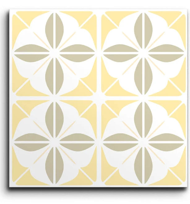 Elegant Geometric Floral Tile