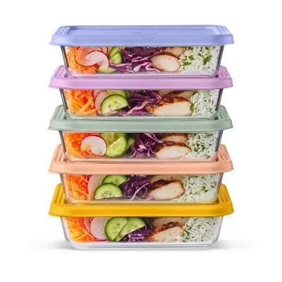 Ello Everyday Glass Meal Prep Food Storage Container Set
