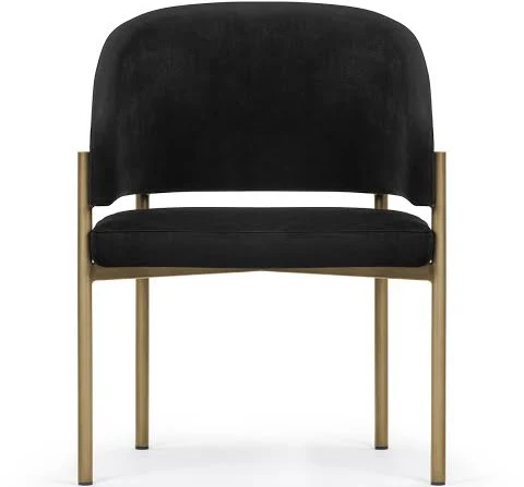 Esme Dining Chair Vegan Brushed Brass Legs