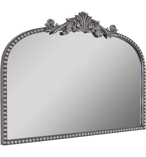 Filigree Arch Metal Mantle Mirror
