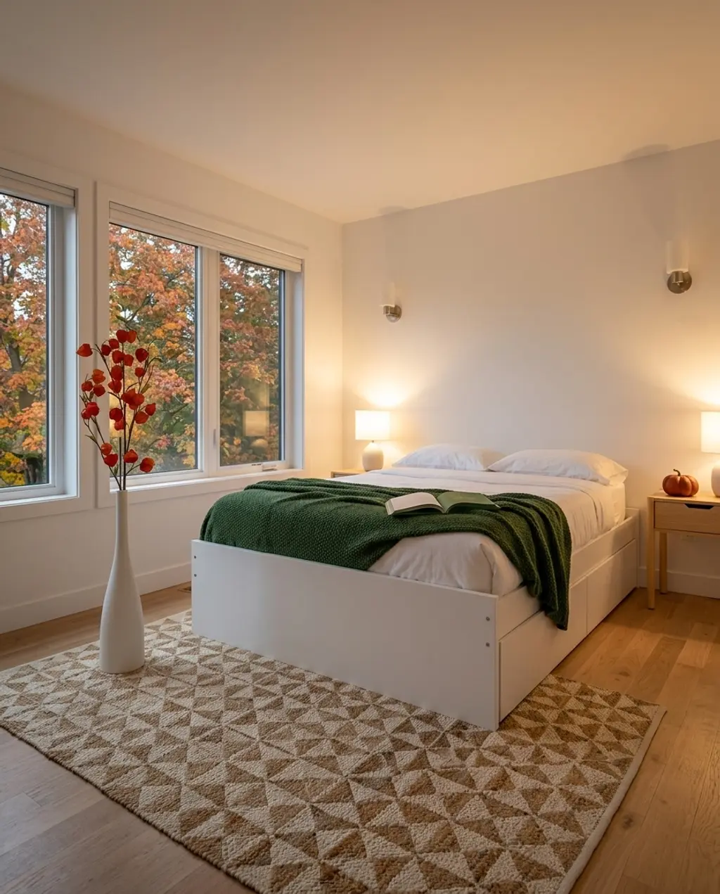 Minimalist White & Wood Bedroom Oasis