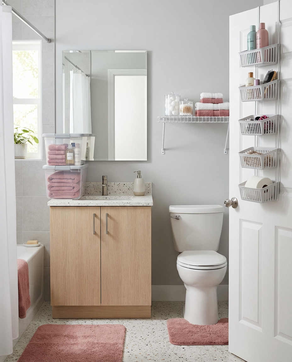 Dollar Tree Inspired Small Bathroom Organization Hacks